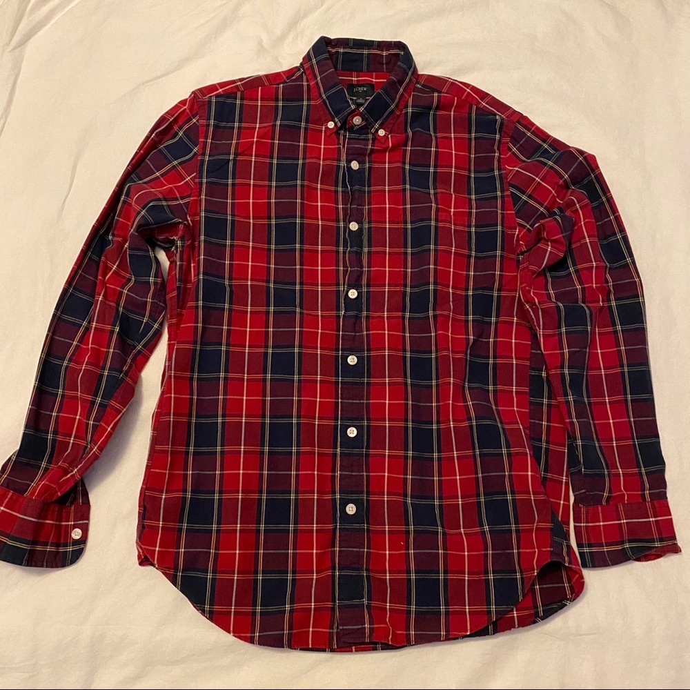 J.Crew Factory Plaid Button Down Shirt
